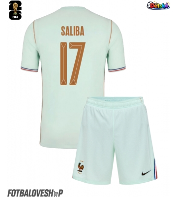 Francie William Saliba #17 Dětské Venkovní Dres MS 2026 Krátký Rukáv (+ trenýrky)